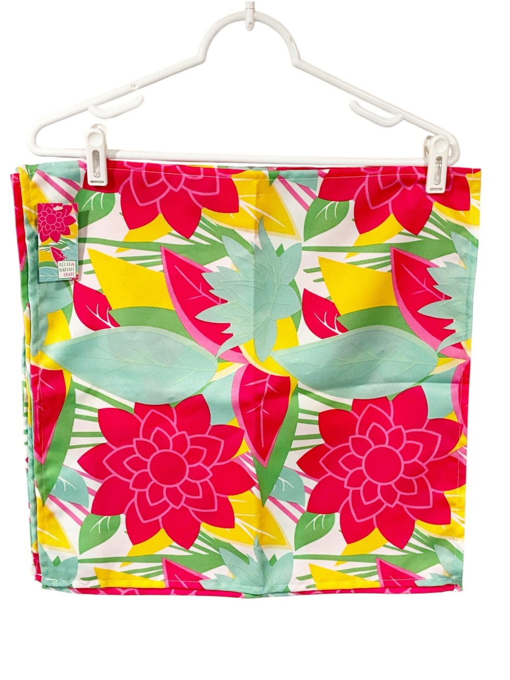 Culturefly x The Girlfriend Relax & Radiate 4-Set Cloth Napkins Floral NEW